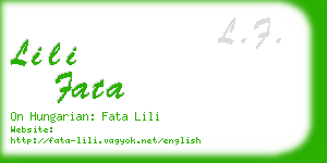 lili fata business card